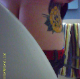 This genuine voyeur video was submitted by one of our members. We can clearly see a girl sit down on the toilet, take a piss, wipe herself, sniff the toilet paper, then flush. Real voyeur at a nice price!